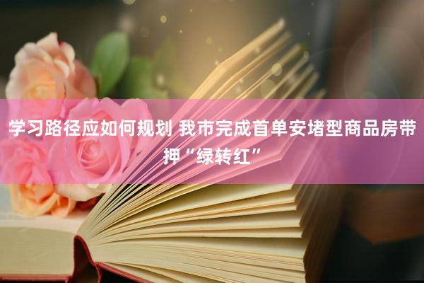 学习路径应如何规划 我市完成首单安堵型商品房带押“绿转红”