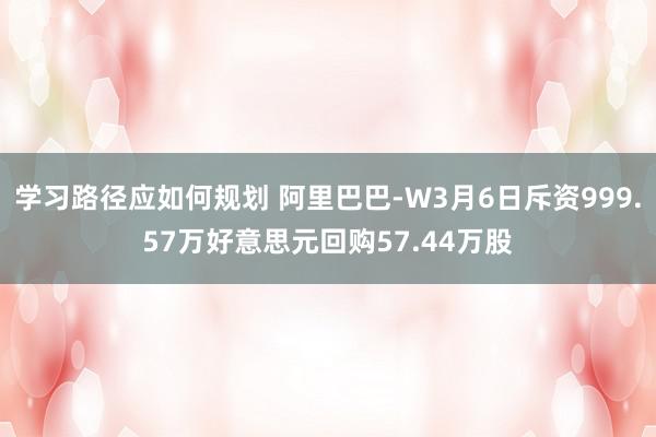 学习路径应如何规划 阿里巴巴-W3月6日斥资999.57万好意思元回购57.44万股