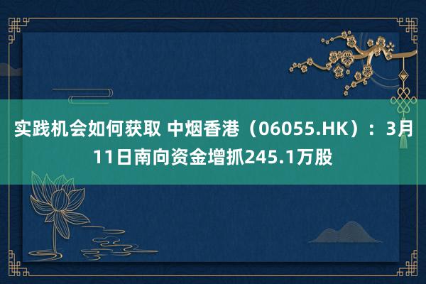 实践机会如何获取 中烟香港（06055.HK）：3月11日南向资金增抓245.1万股