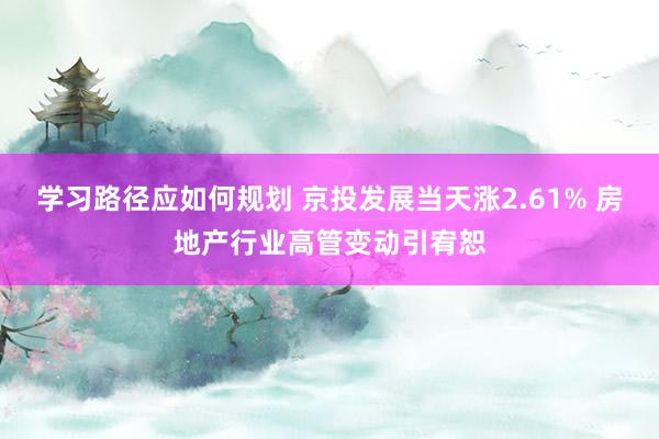 学习路径应如何规划 京投发展当天涨2.61% 房地产行业高管变动引宥恕